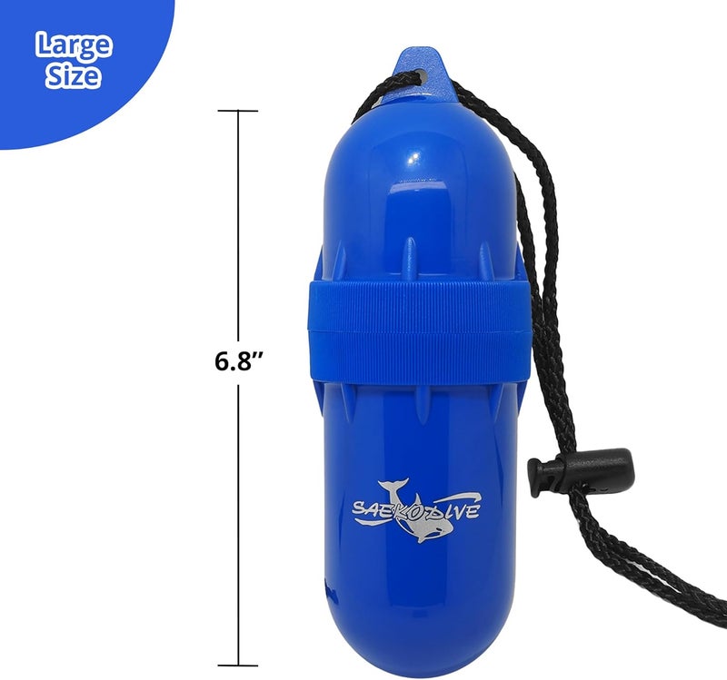 Saekodive Cylinder Dry Box with Lanyard - Waterproof Container, Watertight Key Pouch Holder - For Snorkeling, Boat, Kayak and Water Activities (Yellow, Large) - Image 2